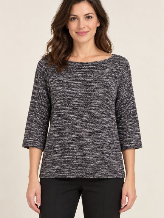 Tops - Women's Black and White Knit‎ Top